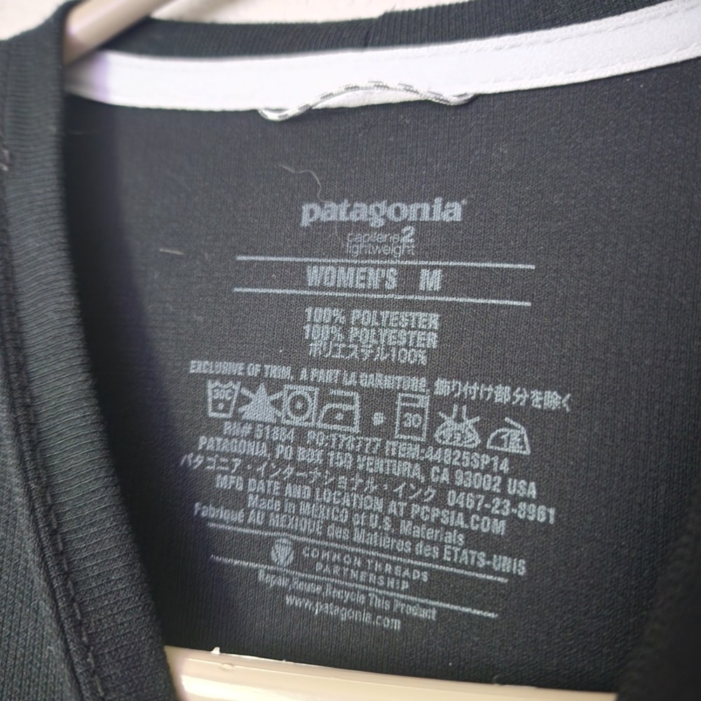 PATAGONIA Capilene Lightweight Crew Base Layer2 Hiking Black women's M - Picture 4 of 6